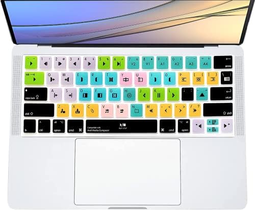 Avid Media Composer Комбинации на Клавиатурата Калъф за MacBook Pro 14 16 M1 M2 MacBook Pro 13 15 Тъчпад Инча (A1989/A1706, A1990/A1707)