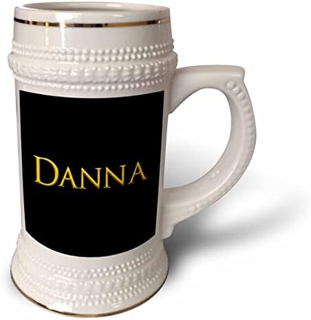 3дРоза Danna популярно женско име в САЩ. Подарък халба жълт цвят на черен или. - 22 грама (stn-376079-1)