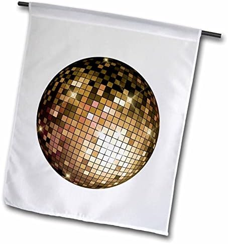 3D Илюстрация Кафяв цвят и изображение на златния диско-топка - Знамена (fl_356995_1)