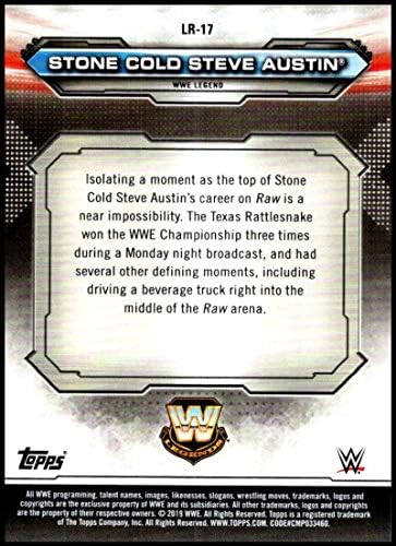 Търговската картичка WWE Raw Legends of Raw 2019 Topps LR-17 Stone Cold Steve Austin Борба Trading Card