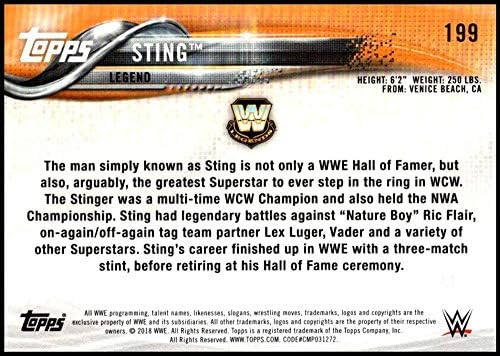 2018 Начело на WWE Then Forever Now 199 Търговска картичка Sting Борба