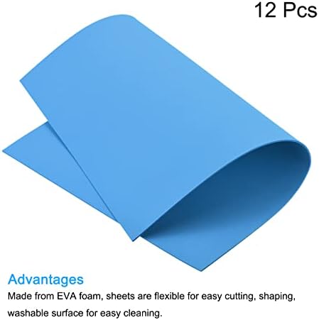 Листове от Пяна EVA MECCANIXITY цвят е Светло синьо, 17,72x11,81 Инча дебелина 2 мм, за да Работи САМ, 12 бр.