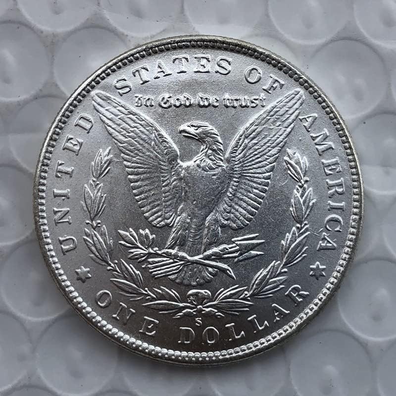 Американска Монета Морган Издание на 1886 г., Сребърен Долар, Месинг със сребърно покритие Антикварни Чуждестранни Възпоменателни