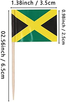 MILI 100шт Знамена Ямайка, Тематични Декорации За Партита, Знамена-клечки за Зъби, Ямайское Патриотичното Украса За Торта, Украса