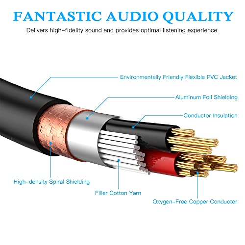 smithok 6,35 мм (1/4 инча) Включете TRS за свързване на два микрофони с двоен XLR конектор, Адаптер за Стереофонического неуравновешенного
