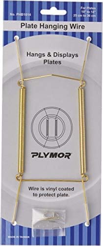 Стенни закачалка за чинии Plymor от неръждаема стомана, 8 x 3W x 0,5 Г (за чинии 10 - 14), опаковка от 6