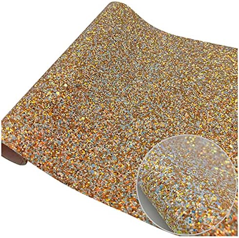 Цветен плат за тапицерия от изкуствена кожа, изработена със собствените си ръце, Домашен текстил (Златен, 20 см х 15 см х 2,2 мм)