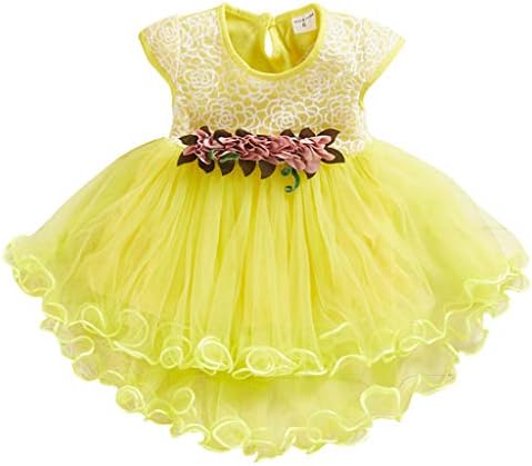 Принцесата рокли от тюл с флорални рюшами За малки Момичета, Рокли за момичета 3_4 г.