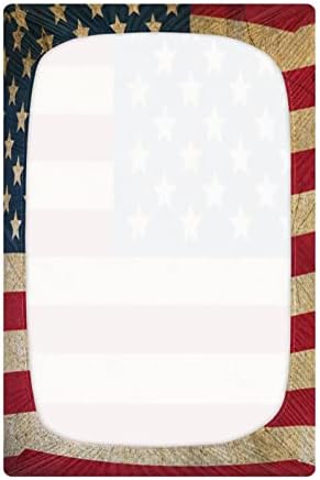 Чаршафи за легла с флага на САЩ в звездна лента за момчета и Момичета, Опаковъчни и слот Кърпи, Преносим Мини-Чаршаф за стандартни