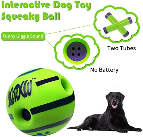 Bobble Играчка топка за Хихикающих Кучета, Интерактивни Писклив Играчки за домашни животни, Забавен Звук Хихиканья Привлича Вниманието