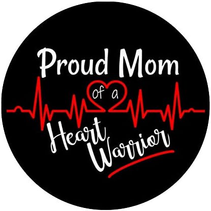 Мама HLHS Сърце Warrior на Информираността на вродени дефекти на ИБС PopSockets PopGrip: Замяна ръкохватка за телефони и таблети