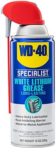 Спрей за смазване на WD-40 Specialist White с една литиева смазка SMART STRAW ПРЪСКА 2 НАЧИНА, 10 унции [6 опаковки]