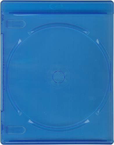 (5) Сини калъфи за Blu-Ray-дискове - DVD кутии с капацитет от 1 диск - с дебелина 12 мм - BRBR12BL