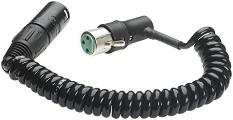 K-Tek 4 Спирално микрофонного кабел (3-15) с Neutrik конектор и нископрофилни с правоъгълни гнездовыми XLR-съединители K-TEK