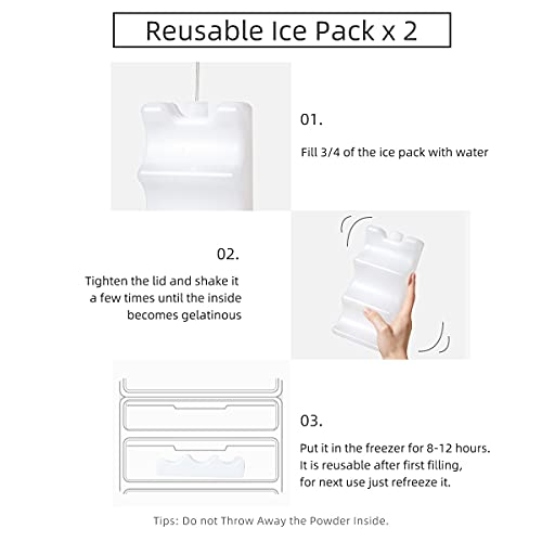 Чанта-хладилник за кърма SEEDNUR Пакет С лед, Изолирано Чанта за Повиване, Чанта за Памперси, Чанта-Тоут, Чанта за Молокоотсоса,