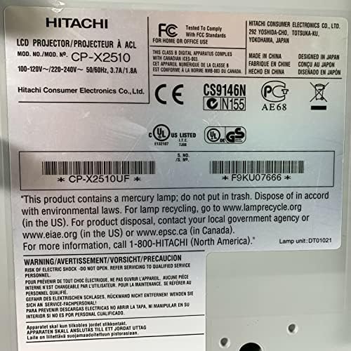 Мултимедиен проектор Hitachi CPX2510 CP-X2510 1024 x 768 XGA 4: 3-7,90 паунда