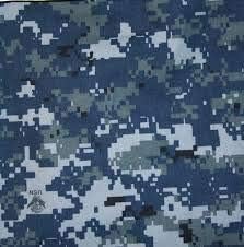 2 Два ярд камуфлажна кърпа NWU Digital Blue Nyco Кепър 65 от кепър лента през военно-морския флот на САЩ, освен лот