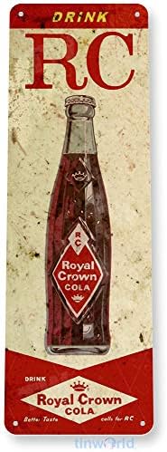 Твърд Знак Tinworld Royal Crown Cola Ретро Селски Магазин За Напитки Метална Табела Кухня Декор Къща Пещера B586