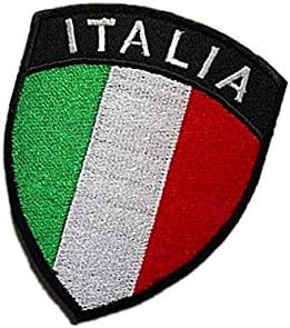 Флаг На Италия Щит Военен Кука Контур Тактика Морал Бродирана Нашивка