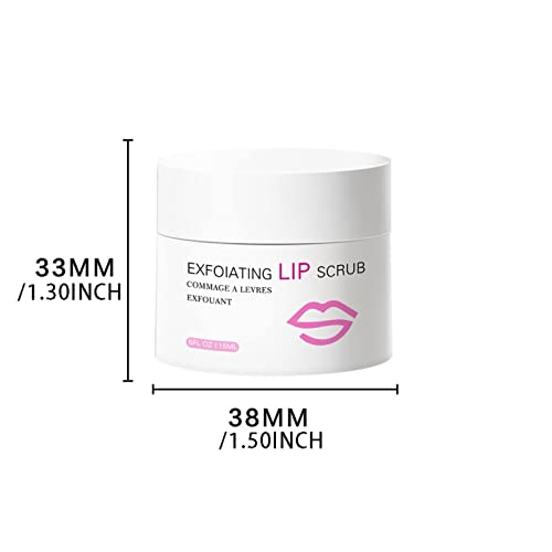 Ексфолиращ скраб за устни Skin Body Scrub Ексфолира и възстановява Естествените хранителни вещества на кожата Вегетариански Зъби Панел (Бял, един размер)