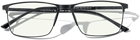 MERRY'S Fashion Blue Light Blocking Glasses - Очила За Четене в Метална Рамка с Пружинным тръба на шарнирна Връзка, Четци за Мъжки Очила
