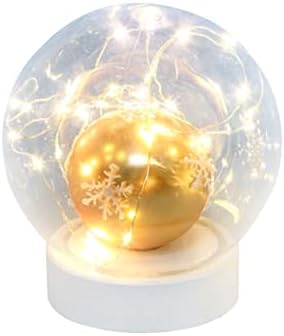 Коледни Подаръци Veemoon Десктоп Украса Стъклена Кръгла Лампа за Детска Стая, Купол за Спални, Жично Коледа Без Батерия Led лампи