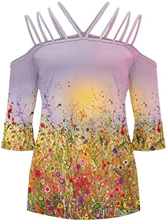 2023 Мода Къс Ръкав през Цялата Силует Памук Графичен Плюс Размер Блуза, Риза за Дами Забавна Тениска Лято Есен Дамски 59