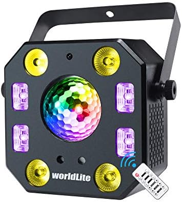 Етап тела DJ Светлини, Led светлини WorldLite 5 в 1 с магически топка, led крушки с модел Par и светодиоден стробоскоп / UV, чудесно
