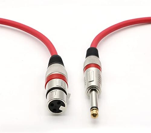 n/a Конектор за микрофонного кабел 6,35 мм Plug-XLR-штекерный Микрофон Аудио Кабел за Динамиката на Китарен усилвател (Цвят: както