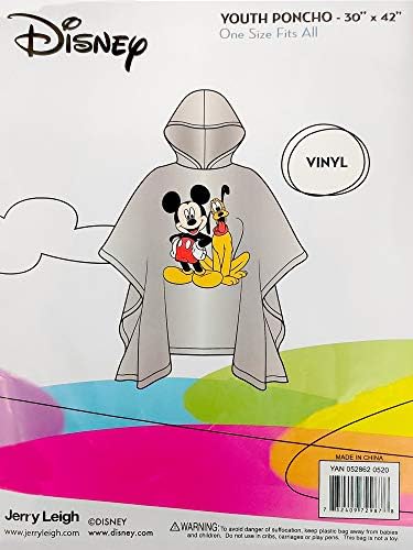 Hoody-Пончо Disney Mickey Mouse Pluto Дъжд с качулка - Младежки размер