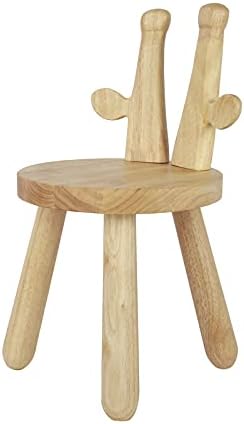 Дървен стол за деца famobay, Естествена декорация от масив, твърда дървесина, Детски стол за ръчна работа, за игри стая, Детска,