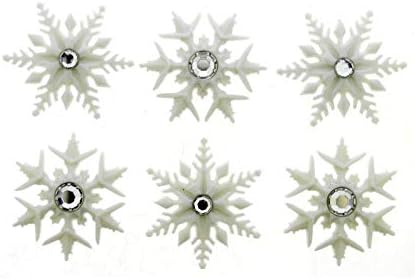 Наряди Това JBT9498 Fancy Snowflakes Button Pack, Многоцветен