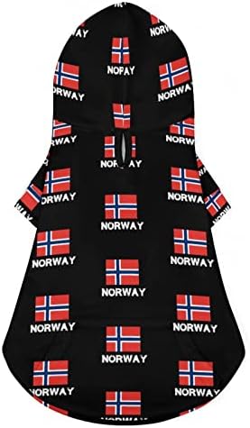 Националната Гордост Норвегия, Норвежки Флаг Костюми за Кучета и Котки Сладък Костюм с Качулка за Домашни Любимци с Шапка Сладък