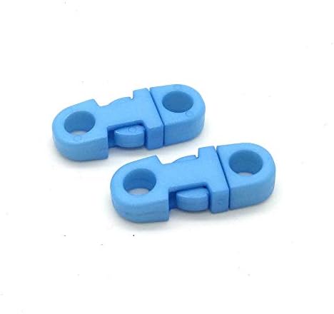 24шт Цветни, 5 mm Диаметър на отвора Директни Плоски Странични Пластмасови Катарами за Паракорда Мобилен телефон (кафяв)