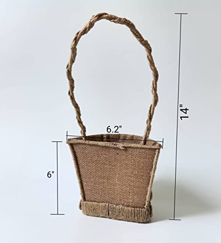 Вътрешна подвесная кошница от юта ръчно изработени NATCHA - Малки Изкуствени Цветя, Растения, Интериор на Стенните кошници.