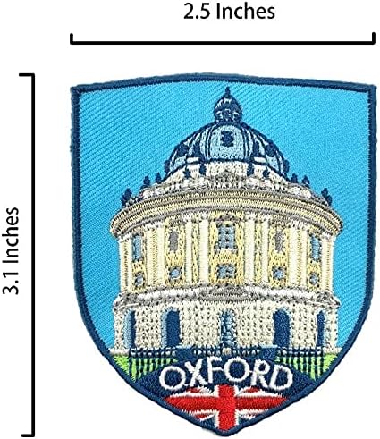 A-ONE Опаковка от 2 теми - Нашивка с бродерия в стил Оксфорд + Жени с ревери хартата на Англия, атракция Оксфордшира, Метална жени
