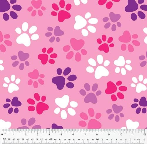 Pico Textiles Кучешки лапи Розова руното плат - 5 ярда в стил Болт # 50752-2