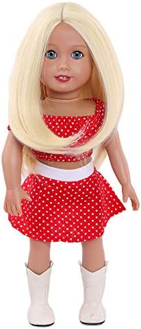 Куклени Перуки AIDOLLA за 18 Американски Кукли, Подарък За момичета, Топлоустойчива Дълга права Коса, Сменяеми Перуки от 18на Куклата,