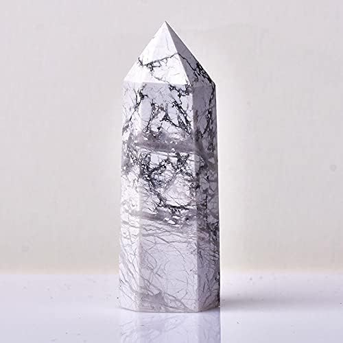 SEEWOODE AG216 1 бр., естествен Бял тюркоаз точков crystal, Лечебен Каллайт, Енергийният камък Рейки, Естествен кварц, Начало Декор,