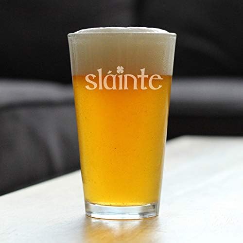 Slainte - Ирландски поздрав - Пинтовый чаша за бира - Забавен Декор за парти в чест на Деня на Св. Патрик или подаръци за мъже и