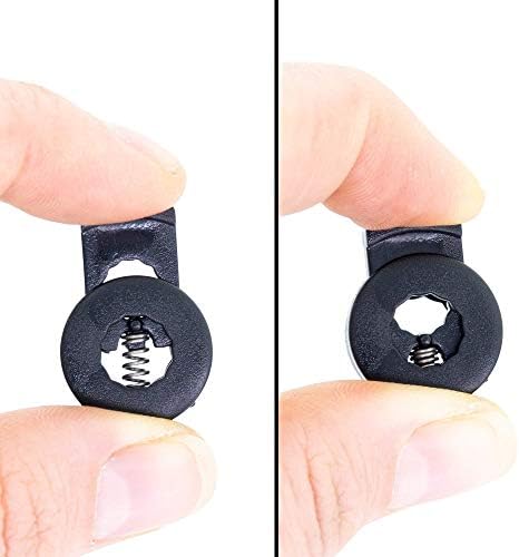 Кръгла пружинен шнуровой хонорар SGT KNOTS (26 мм x 18 мм), черна Пластмасова ключалка за превключване - Cordlock Stoppers (10 опаковки