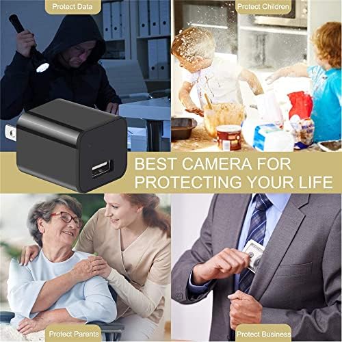 MAFK Вътрешна Камера за Сигурност USB Зарядно Устройство Стенен Адаптер, Домашна Камера с Резолюция 1080P, Откриване на Човек, Помещение за Домашен Офис