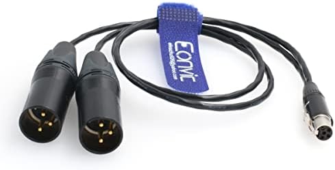 Eonvic за полеви микшеров/записващи устройства Zaxcom QRX Мини аудио кабел XLR 5 пин до двойно аудиокабелю XLR 3 Пин на звукови