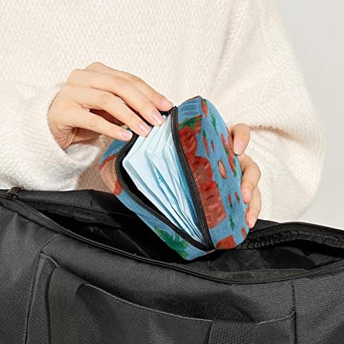Чанта за съхранение на Хигиенни Кърпички ORYUEKAN, Преносими Многократна употреба Менструални Тампони джоб, Чанта за Съхранение на Тампони за жени и Момичета, Сладки П