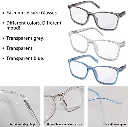 SHUNXI 3 Опаковки Очила за Далекогледство за мъже и жени, Леки Очила За Късогледство На Разстояние