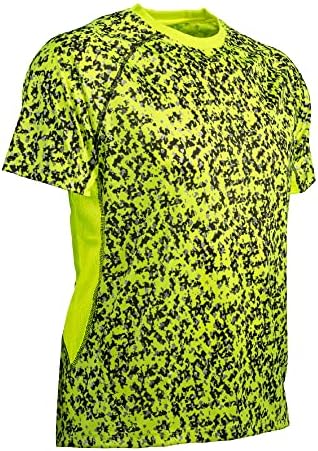 Мъжки Светоотражающая Тренировочная Риза с къс ръкав WILDSPARK Digicamo Performance Висока видимост UPF 50+ Защита От Слънцето -