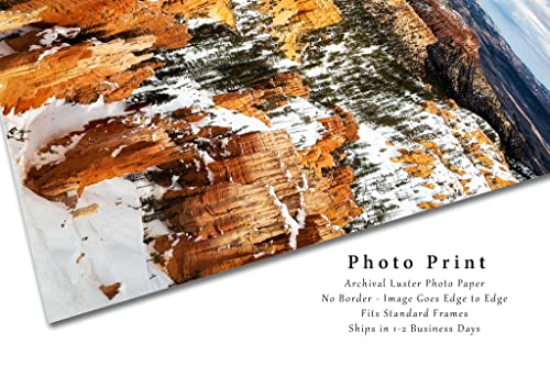 Юго-Западна снимка на Печат (Без рамка) Вертикално изображение Брайс Каньон в снежен ден, в щата Юта, на Западната стена, Изкуство,