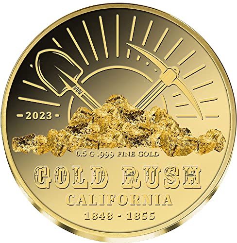 2023 DE Modern Възпоменателна монета PowerCoin California Gold Rush Юбилейна Златна Монета От 100 Франка Конго 2023 Proof