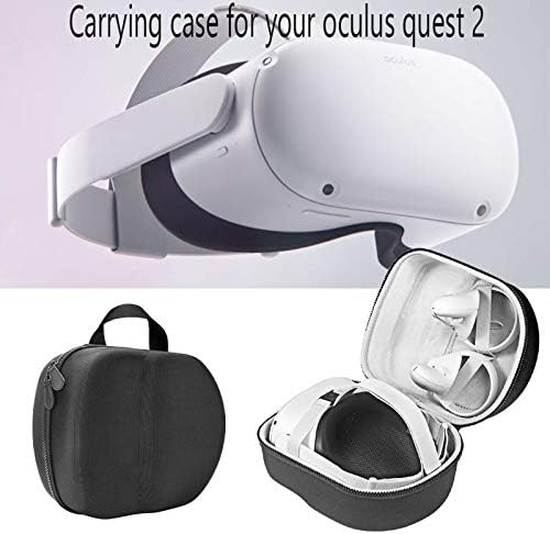 твърд Защитен Калъф houyifeiqinhu, Чанта за съхранение, Носене за Слушалки Oculus Quest 2 VR, Чанта за слушалки Quest 2 VR, Сив,