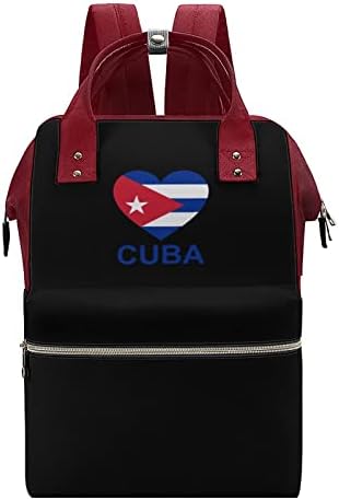Love Cuba Водоустойчива Раница За майки с Голям Капацитет, Чанта за Памперси, Многофункционална Чанта